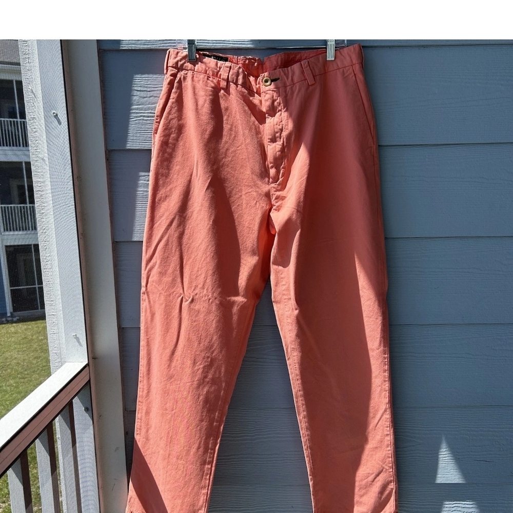 Orvis Men's 100% Pima Cotton Coral Chino Pants, Size 36/32